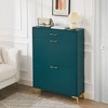 NicBex Shoe Cabinet with 2 Flip Drawers Modern Freestanding Hiddern Shoe Rack Storage Organizer with Metal Handles for Entryway,Hallway - 2 of 4