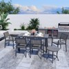 Pamapic 8-Piece Aluminum Outdoor Patio Dining Set with Rectangle Table, Small Side Table and 6-Stackable Chairs - 2 of 4