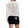 Women's Shrug Sweaters Tie Front Long Sleeve Rib Knit Bolero Open Front Cropped Cardigan - 2 of 2