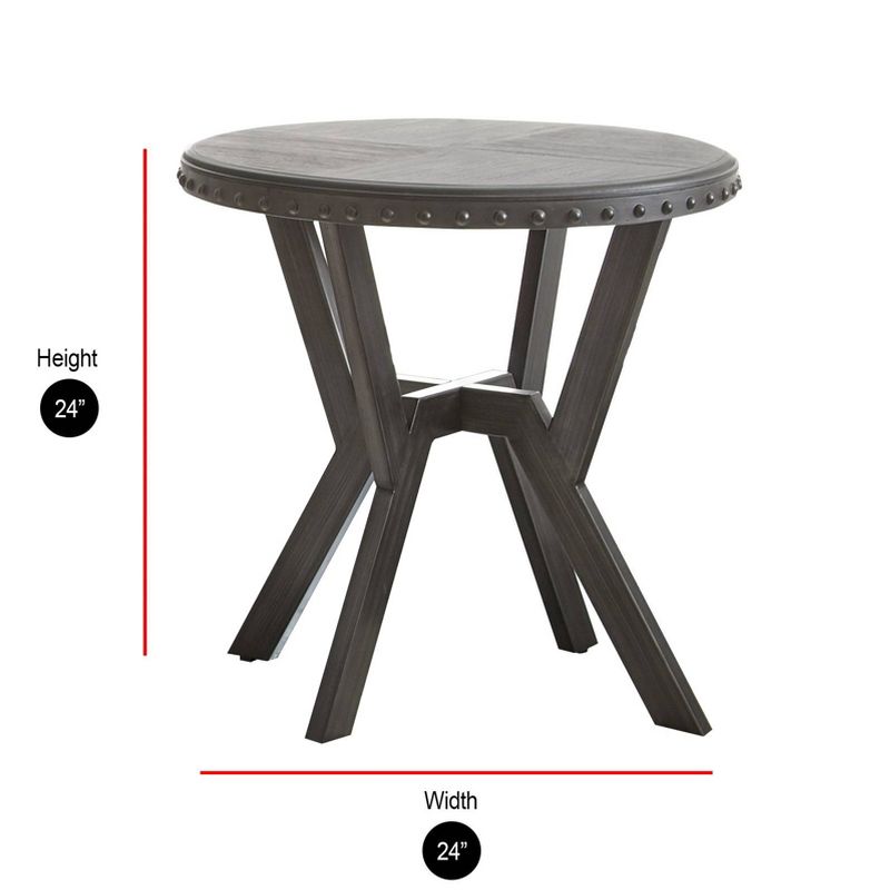 Alamo Round End Table Gray - Steve Silver, 5 of 6