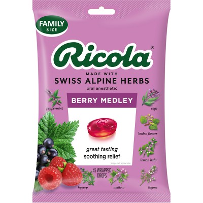 Ricola Throat Drops - Berry Medley - 45ct