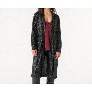 Women's Sequin Duster - WAY - 1 of 3