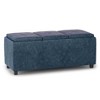 CAVINAS Faux Leather Storage Ottoman Bench,Upholstered Ottoman with 3 Flip Over Serving Trays for Living Room,Bedroom - 2 of 4