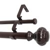 Urbanest Door Knob Manhattan 1-inch 5-8 inch Double Drapery Curtain Window Rod Set - 2 of 4