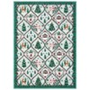 Christmas Large Living Room Area Rug Machine Washable Rugs Trellis Xmas Red Rug Non-Shedding Low Pile Farmhouse Carpet - 2 of 4