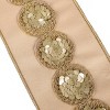 4" Sequin Beaded Taffeta Ribbon Beige - National Tree Company - 3 of 4