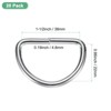 Unique Bargains Durable Multipurpose Iron Non-Welded Dee Rings Metal Buckle for Purse 20 Pcs - 3 of 4
