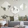Beautyolove 32 in. W x 32 in. H Scalloped Silver Aluminum Alloy Framed Wall Mirror Quatrefoil Decorative Wall Mirror - 4 of 4
