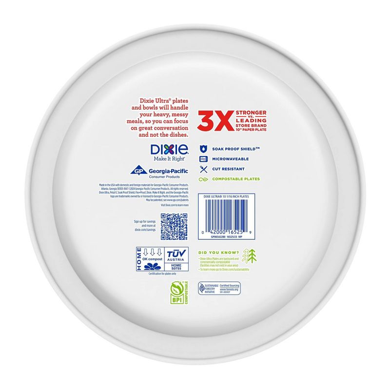 Dixie Ultra 10 1/16" Paper Plates, 3 of 12
