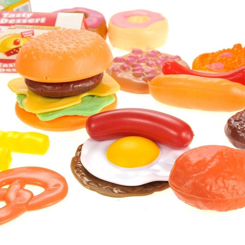 Insten 30 Pieces Fast Food & Dessert Playset, Pretend Toys & Kitchen Accessories for Kids, 2 of 7