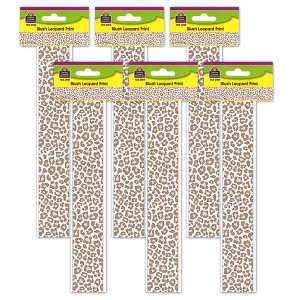 Teacher Created Resources® Blush Leopard Print Straight Border Trim, 35 Feet Per Pack, 6 Packs - 1 of 3