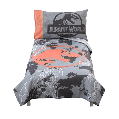 4pc Jurassic World 'Into The Wild' Toddler Bed Set - image 1 of 4