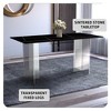 LeisureMod Kova Series Modern Rectangular Dining Table with Sintered Stone/Glass Top and Acrylic Base - 4 of 4