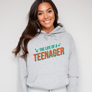 The Life Of A Teenager Puff/Glitter - Womens Hoodie - 1 of 2