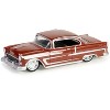 1955 Chevrolet Bel Air Lowrider Red Metallic and Silver "California Lowriders" Series 5 1/64 Die Cast Model Car by Greenlight - 2 of 3