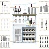 CuisinSmart 36''H Home Wine Cabinet,  w/Detachable Rack and Glass Holder Kitchen Buffet Sideboard w/Storage Shelf for Living Room,Dining Room, White - 4 of 4