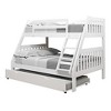 Donco Kids Austin Mission Twin Over Full White Bunkbed with Twin Trundle - 3 of 4