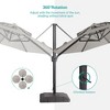 Sonkuki 11Ft Double Top Aluminum Cantilever Patio Umbrella with Base for Patio Deck Garden - 4 of 4