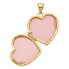 Black Bow Jewelry 14k Yellow Gold & White Rhodium 18mm Heart of Gold Sentiment Locket - 4 of 4