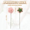 Unique Bargains Durable Bright Colors DIY Creativity Wide Application Artificial Flowers 25 Pc - 2 of 4