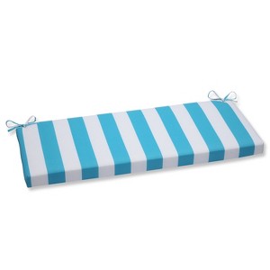 Cabana Stripe Outdoor Bench Cushion - Pillow Perfect - 1 of 4