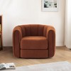 Whisen Swivel Accent Chair for Living Room, Comfy Sofa Chairs with Wood Base Side, Luxurious Upholstered Swivel Accent Chair - 3 of 4