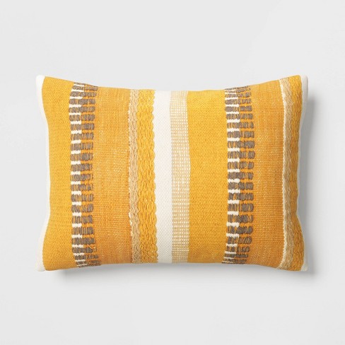 Modern Tufted Square Throw Pillow Summer Wheat - Threshold™ : Target