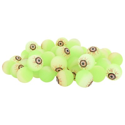 Juvale 50 Pack Glowing Eyeball Bouncy Balls for Kids, Halloween Party, Spooky Decorations, 1 In