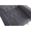 Velvet Modern Armchair with Ottoman - 4 of 4