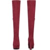 Perphy Women's Platform Chunky Heel Round Toe Over the Knee Thigh High Boots - 2 of 3