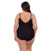 Aqua Green, Women's Princess Seam Shirred One Piece - 3 of 3
