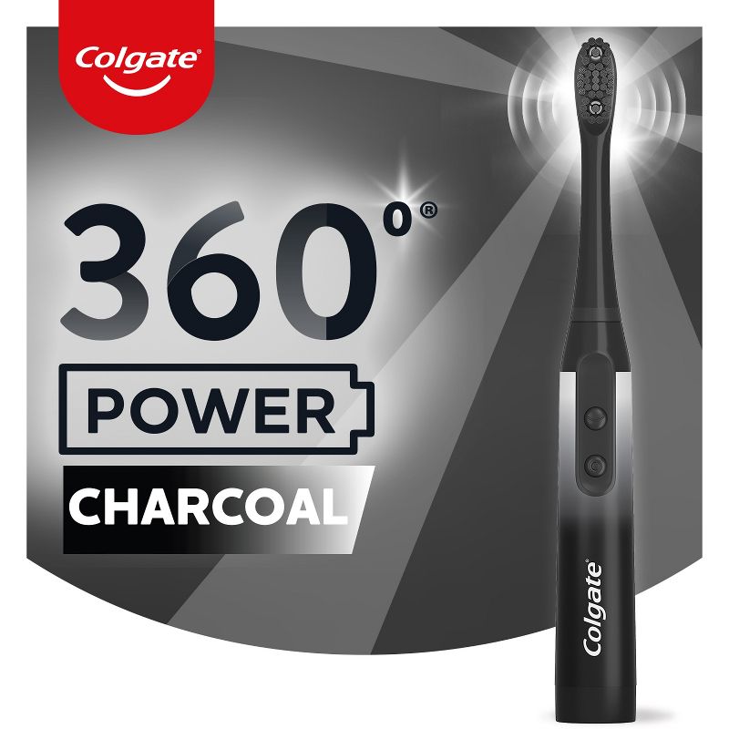 Colgate 360 Charcoal Battery Powered Toothbrush Soft - 1ct, 5 of 14