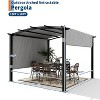 GustoWave 10' x 10' Outdoor Arched Pergola Gazebo with Sun Shade for Backyards - 2 of 4