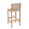 Christopher Knight Home Murley Outdoor Acacia Wood and Woven Rope Bar Stools (Set of 2) - 4 of 4