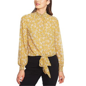 1.STATE Womens Printed Tie Hem Floral Pullover Blouse - 1 of 1