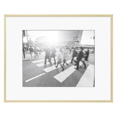 16" x 20" Matted to 11" x 14" Thin Metal Gallery Frame Brass - Project 62™