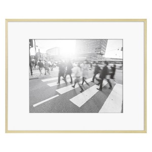 Thin Metal Matted Gallery Frame Gold - Threshold™ - 1 of 2