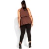 Women's Plus Size Piper Top  - Cocoa | CITY CHIC - image 2 of 3