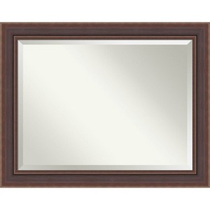 Amanti Art Moab Brown Bronze Beveled Framed Bathroom Vanity Wall Mirror - 1 of 4