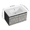 30'' Floating Wall-Mounted Bathroom Vanity Ceramics Sink,Floating Sink with Soft-Close Cabinet Door, KD-Package-Cuddlewood - image 3 of 4