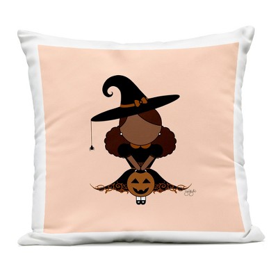 Stupell Industries Trick Or Treat Witch Outdoor Decorative Throw Pillow, 18 x 18