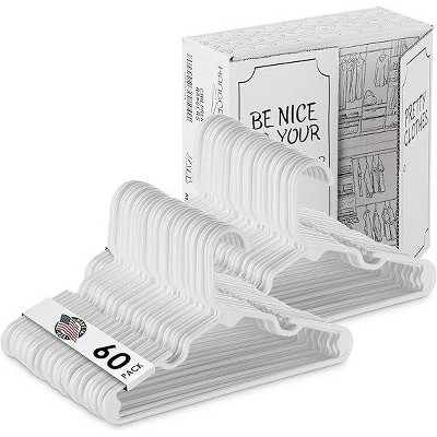 Image of Hangorize Durable Heavy Duty Premium Children's Clothes Hangers, White