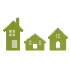 Transpac MDF Light Green Epoxy House Decor Set of 3 Decorative Objects Sculptures for Christmas Indoor Use Tabletop Decoration Gift Giving and Hostess - 1 of 1