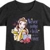 Girls' - Disney - Belle Never Judge A Book Fitted Short Sleeve Graphic T-Shirt - 2 of 4