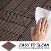 Wood Plastic Composite Deck Tiles Set of 20pcs, Composite Decking Resist Rust, Water, Weather, Indoor&Outdoor, Easy to DIY & Maintain - 3 of 4