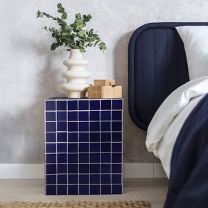 JONATHAN Y Callista Modern Bohemian Ceramic Tiled Rectangle End Table - 1 of 4