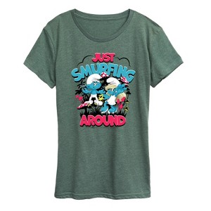 Women's - Smurfs - Just Smurfing Around Short Sleeve Graphic T-Shirt - 1 of 4