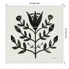 Amanti Art Garden Folk Flowers II Black by Farida Zaman Canvas Wall Art Print Framed 22 x 22-in. - 4 of 4
