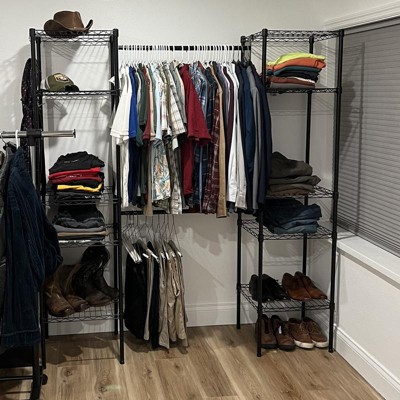 4-8' Wire Closet System Black - Brightroom™