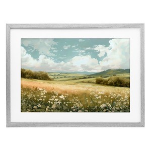 Stupell Industries Scenic Daisy Valley Framed Print Under Glass Art - 1 of 4